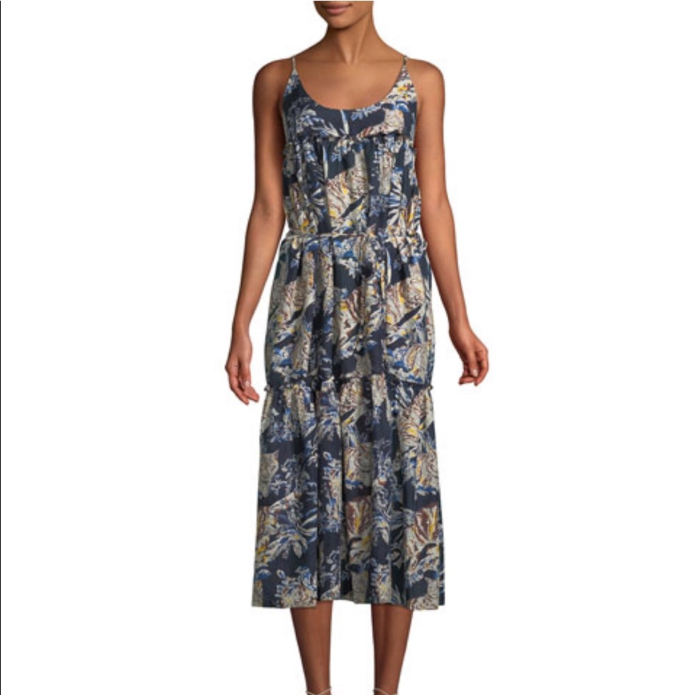 Stella McCartney Midi Ruffle Sleeveless Dress